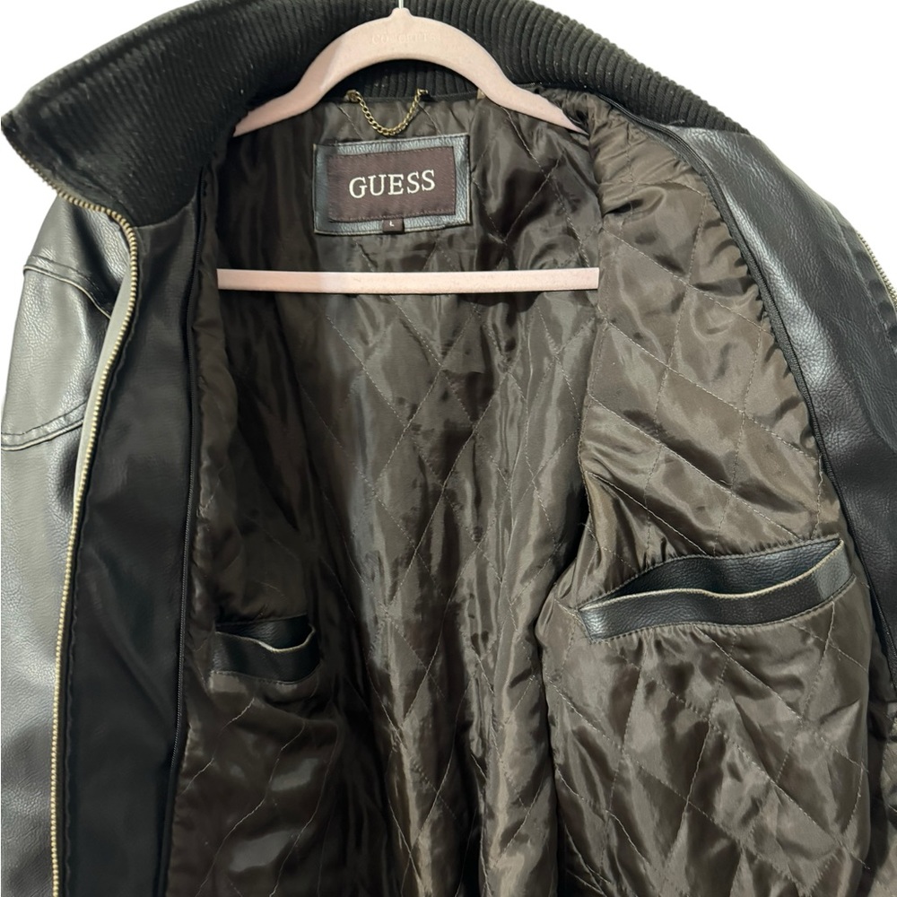 Guess faux leather Bomber jacket - Large - Picture 4 of 13